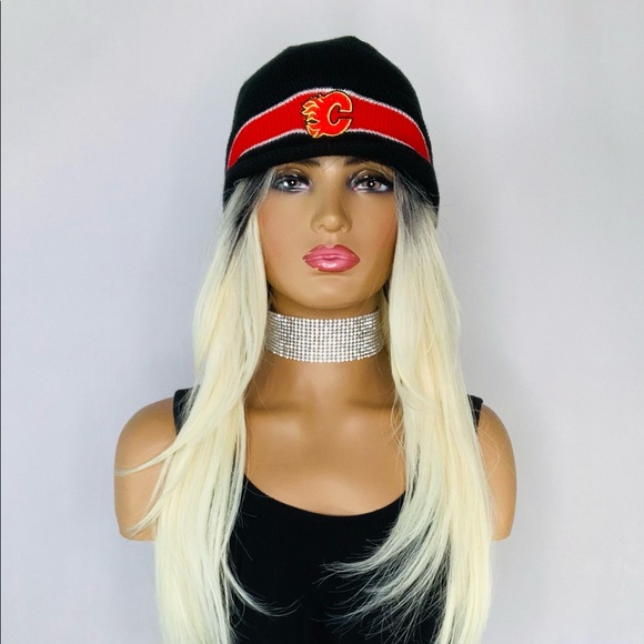 “Put On & Go” Long Ombre Blonde Synthetic Wig with Bangs - Picture 10 of 13